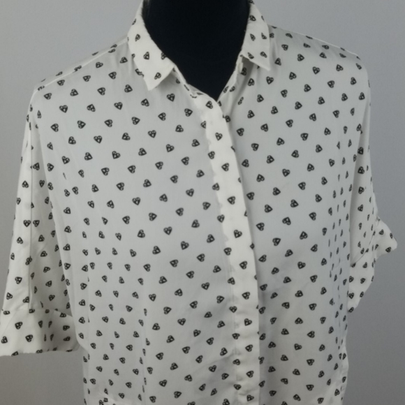 Lumiere women S blouse short sleeve w/pockets - Picture 2 of 6